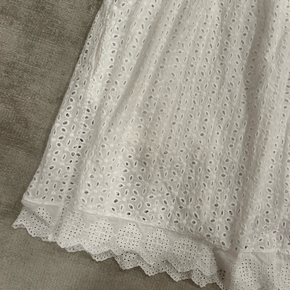 Lavender J white eyelet mini cotton dress, size s/m - Picture 3 of 4